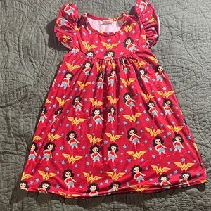 Boutique Red Wonder Woman Kids Dress